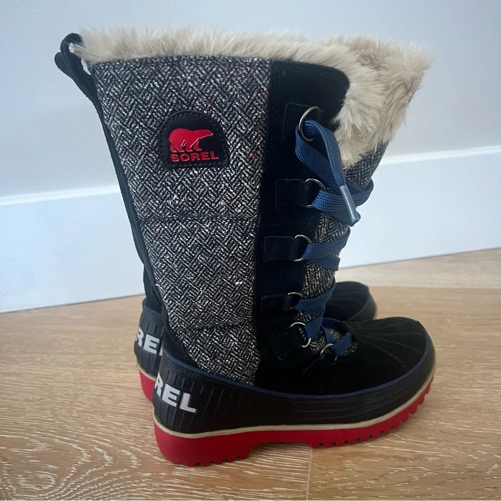 Sorel Tivoli II High Herringbone Boots Women's LL5180 010 Size 5 Waterproof